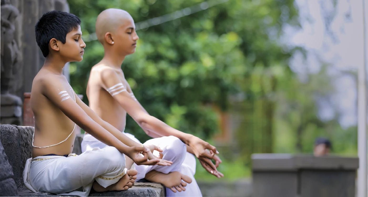 Performing Sandhya Vandanam